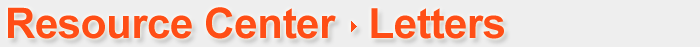 Resource Center > Letters