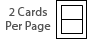 two cards per page icon