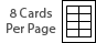 eight cards per page icon